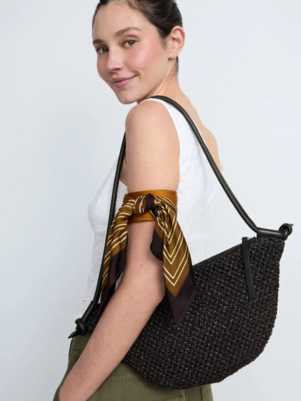 RTR-183 Freda Salvador Handbags Raffia Elodie Crossbody Bag
